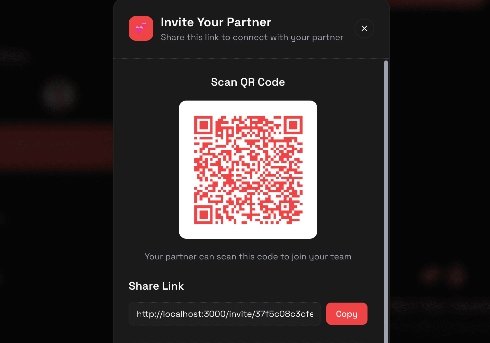Step 2: Send invitation with QR code or link