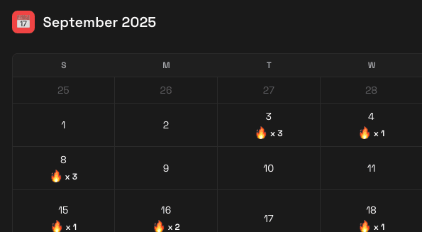 Calendar feature